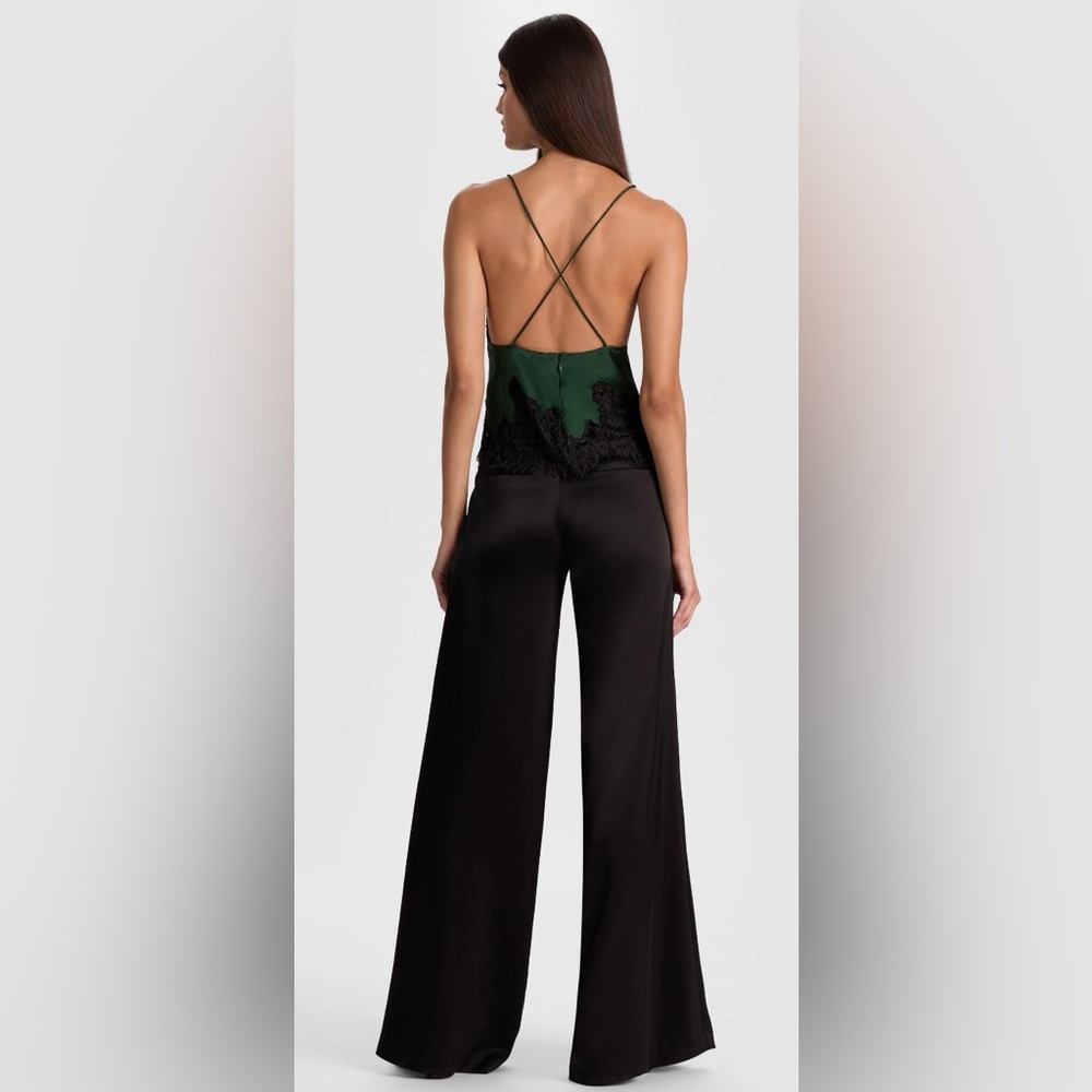 Alice + Olivia Claudia V Neck Lace Slip Top - Picture 6 of 13